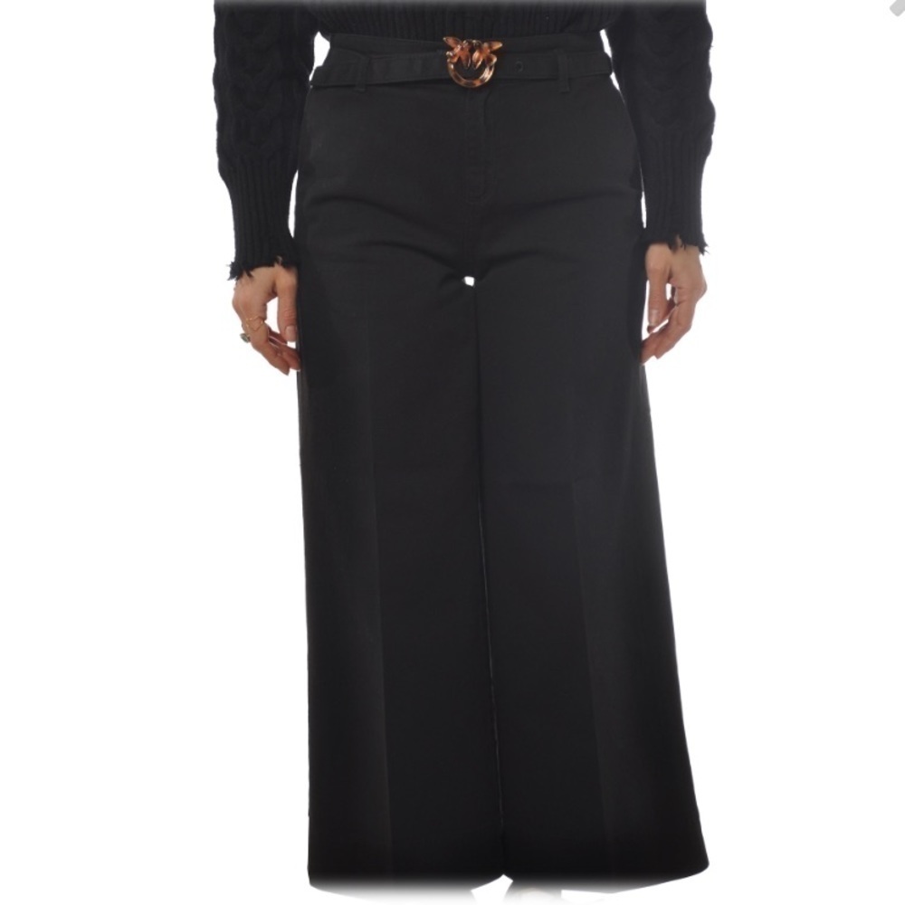 PINKO wide leg black trouser Size 10